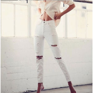 GRLFRND Karolina High Rise Skinny White Jean Sz 23